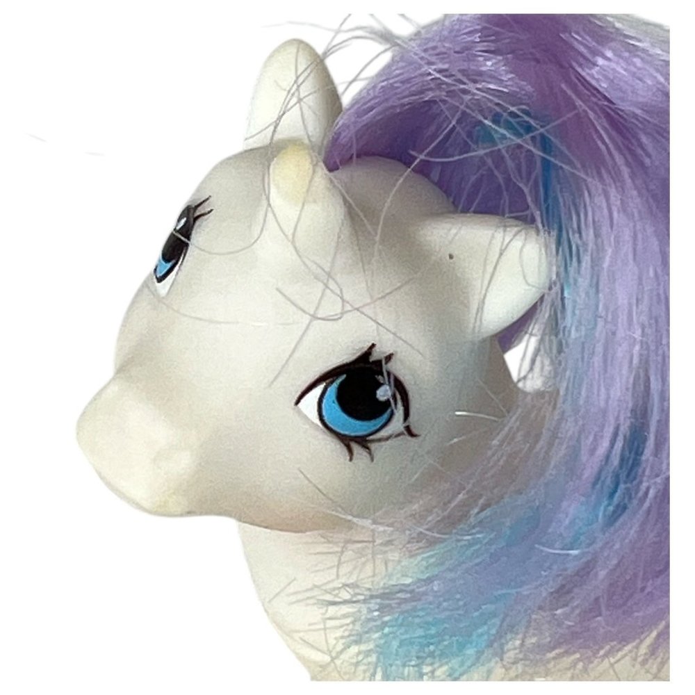 VTG 1984 Hasbro My Little Pony G1 Baby Glory Unicorn With Purple & Blue Hair - Picture 2 of 12